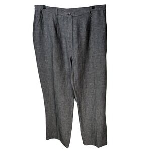 JM‎ Collection 16W 100% Linen Pant Flowy Lightweight Straight Chic Workwear EUC